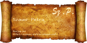 Szauer Petra névjegykártya